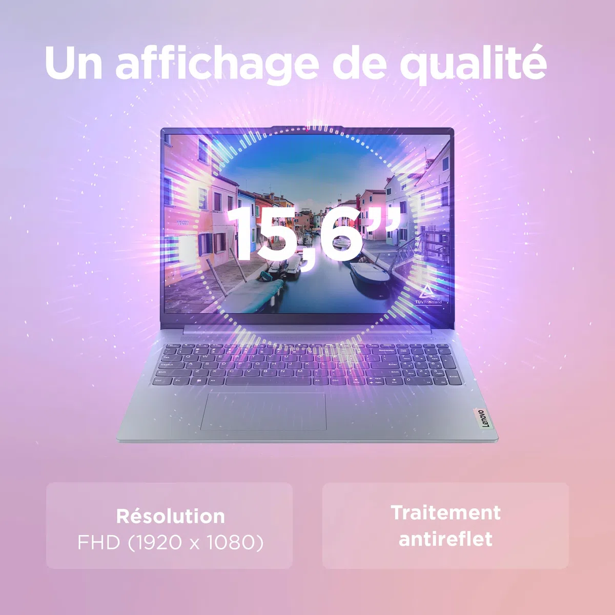 Lenovo IdeaPad Slim 3 15AMN8 - Ordinateur Portable 15.6'' FHD (AMD Ryzen 5 40, RAM 16Go, SSD 512Go, AMD Radeon 610M Graphics, Windows 11 Home) Clavier AZERTY Français Non rétroéclairé - Gris