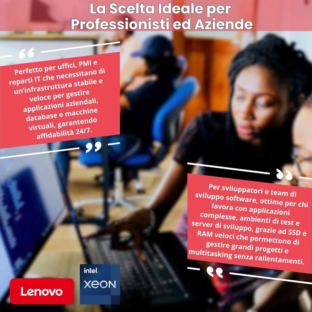 Lenovo ThinkSystem ST50 Serveur tour reconditionné, Intel Xeon E-2224G 4 cœurs 3,5/4,7 GHz LGA1151, 16 Go DDR4 ECC, 4 baies, sans disque dur sans OS
