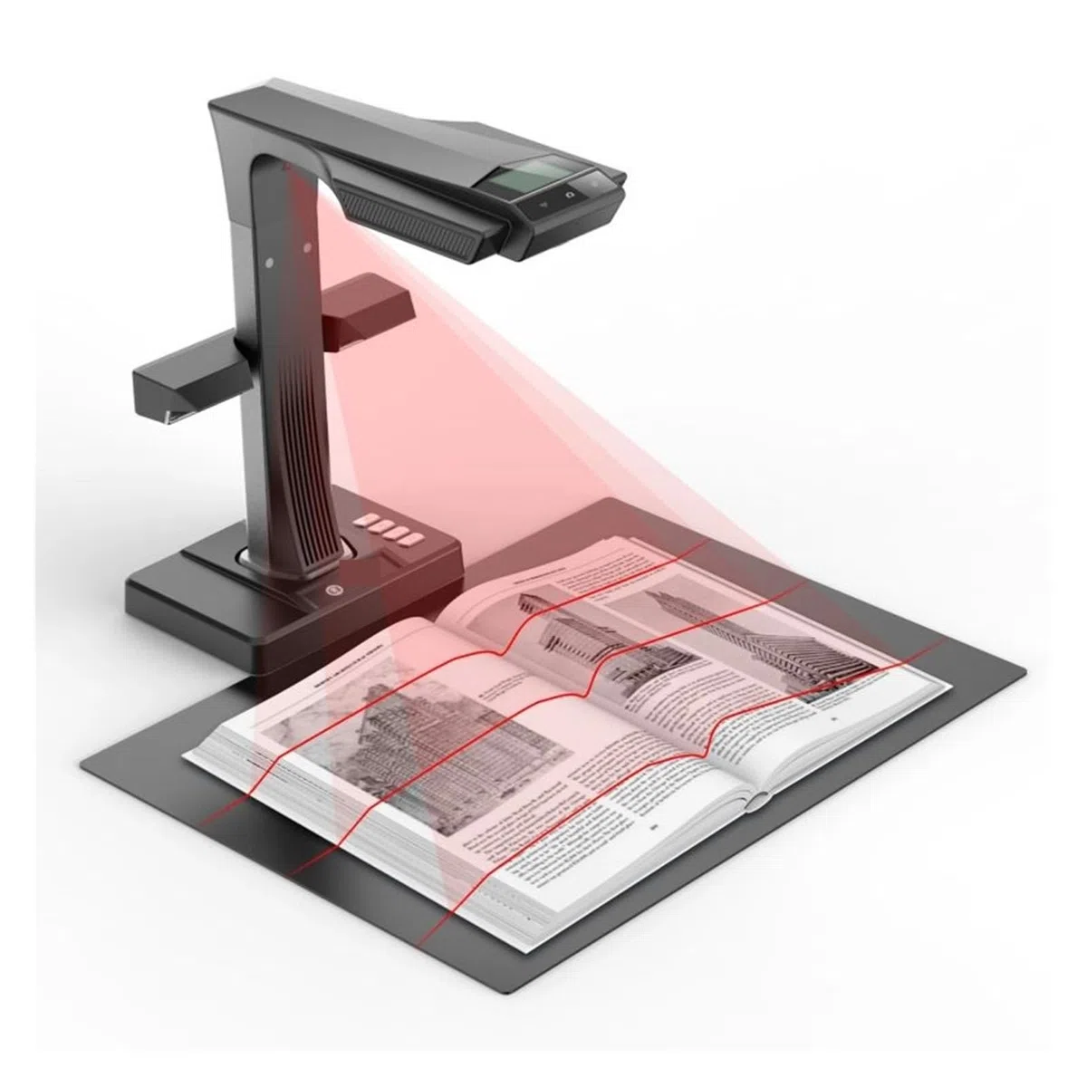 Scanner de Documents, Scanner de Documents Livres, caméra Portable 24mp, Format A3, avec Lampe Table LED OCR Intelligente, for Le Bureau et la Maison familiale