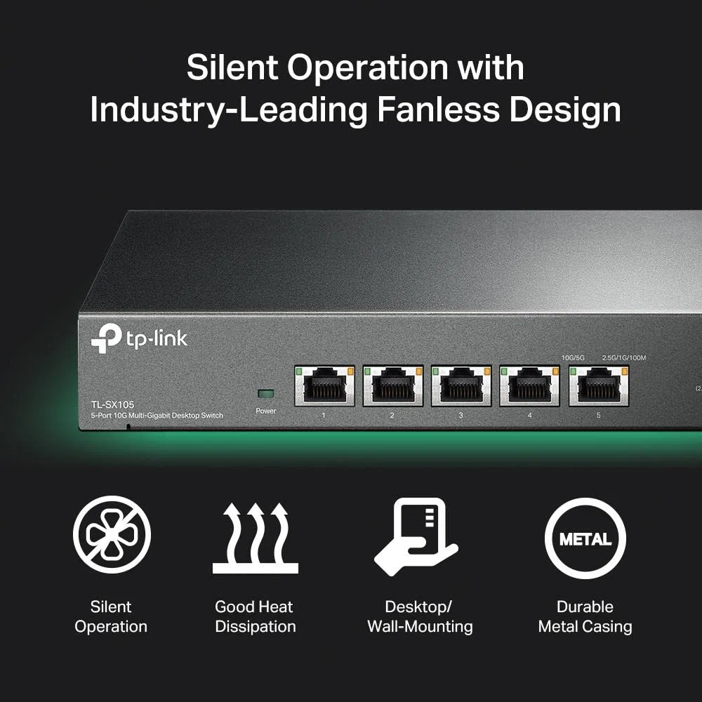 TP-Link TL-SX105 V1 - Switch - 5 Anschlüsse - an Rack montierbar