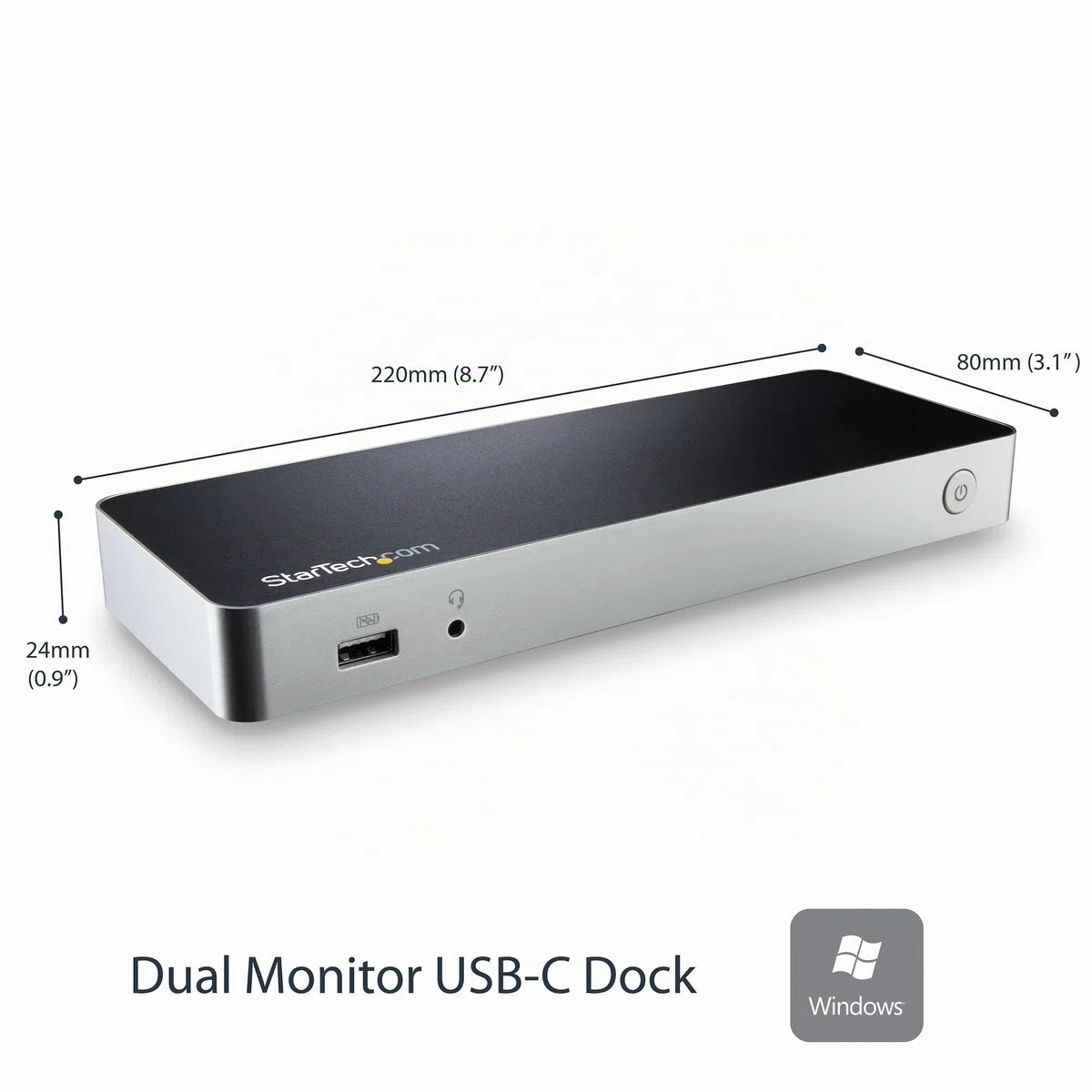 StarTech.com Station d'accueil USB-C double affichage pour PC portable Windows - MST et Power Delivery 60W - Adaptateurs HDMI vers DVI (MST30C2HHPDU)
