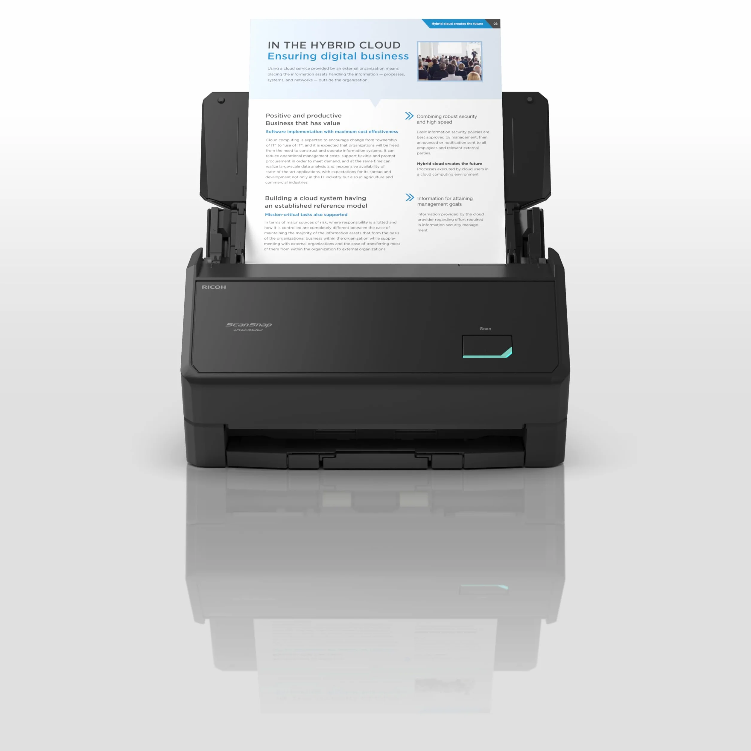 ScanSnap iX2400 Scanner de documents A4 Noir – Comprend un logiciel Kofax Power PDF 4.0 – Duplex 45 ppm, chargeur automatique de documents, USB 3.2, scanner de bureau haute résolution