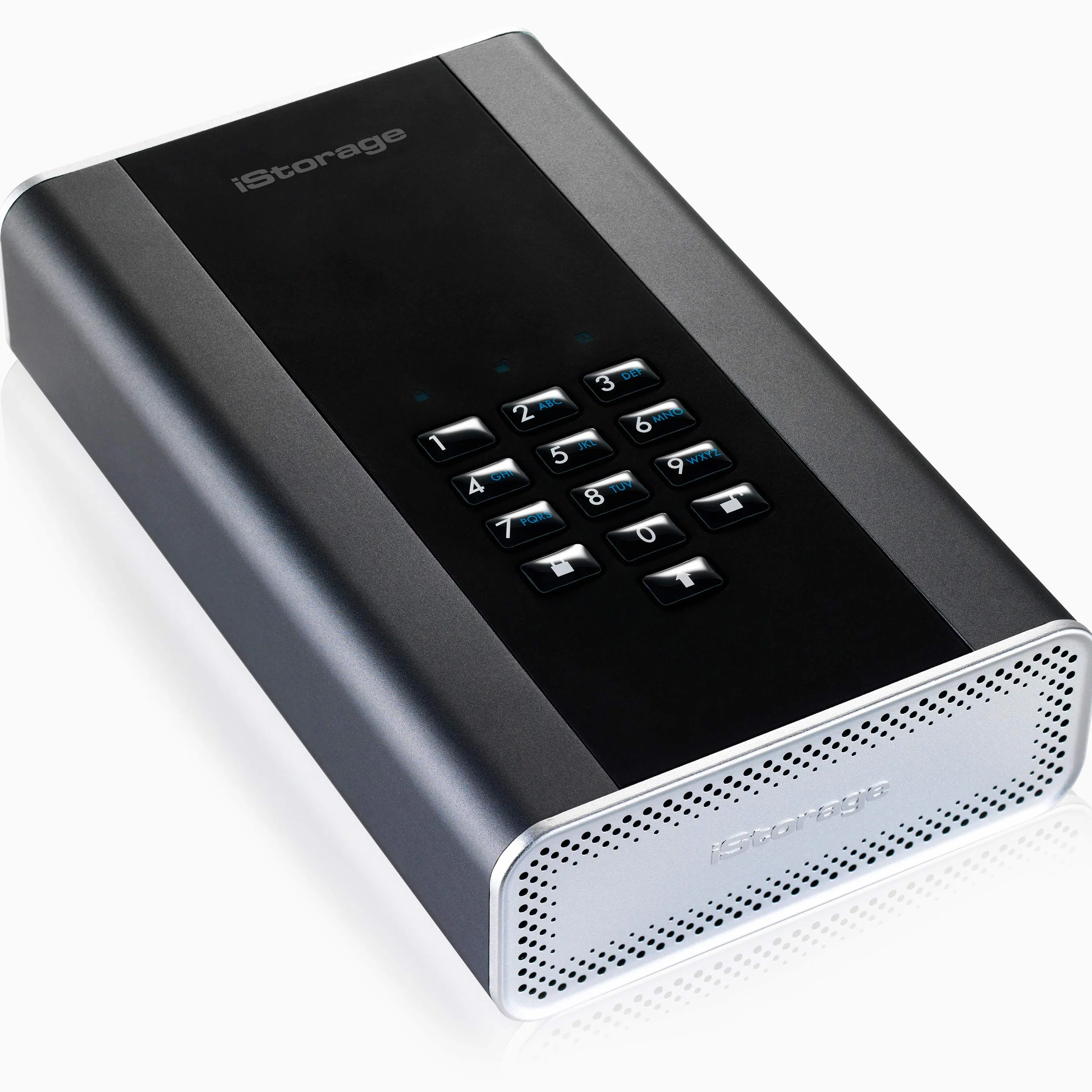 iStorage diskAshur DT2 1 To - Disque dur de bureau crypté sécurisé - FIPS Level-2 - Protégé par mot de passe - Résistant à la poussière et à l'eau