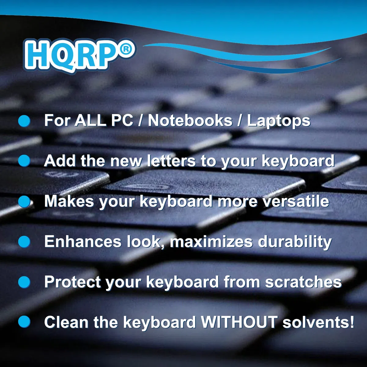 HQRP russe/Ukrainienne clavier Cyrillique Stickers sur fond transparent blanc