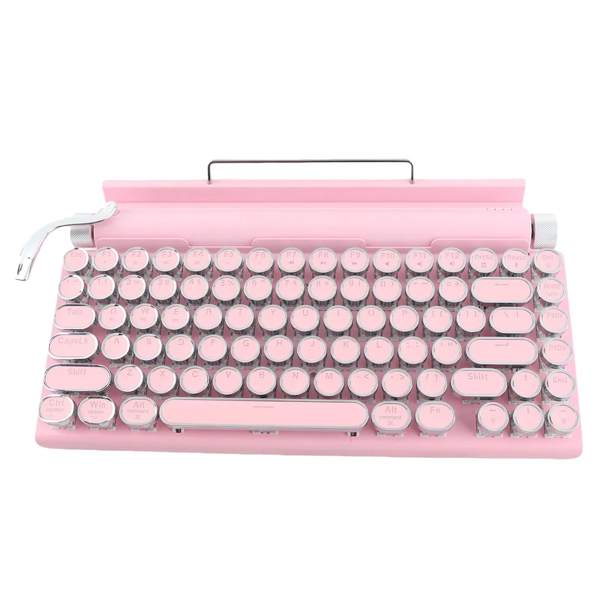 Bewinner Clavier de Machine à Écrire Rétro, 83 Touches Clavier Mécanique sans Fil Bluetooth 5.0, Connexion Multi-appareils pour PC/Ordinateur Portable/Tablette/Téléphone
