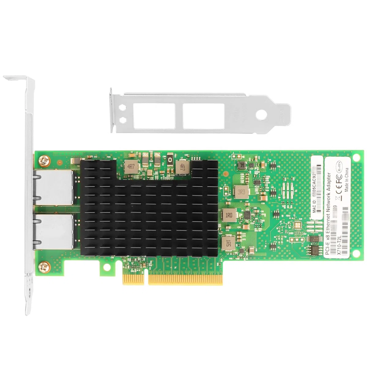 PCIe Ethernet Network Card for Intel X710-T2L X710-AT2 Chipset PCIe 3.0 X8 10Gb Dual Port RJ45 LAN Card Support Windows Server/Windows/Linux/VMware/ESX
