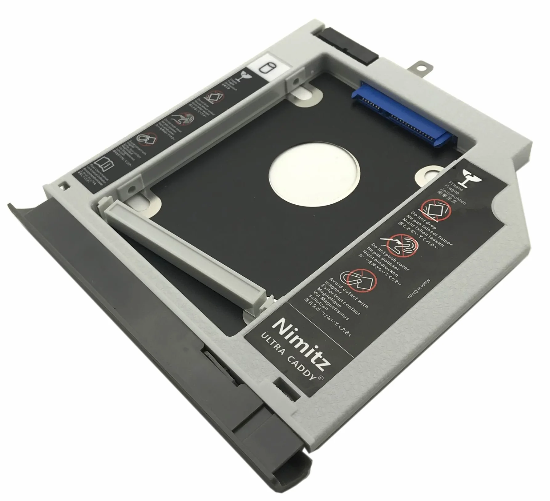 2nd HDD SSD Caddy pour Lenovo Ideapad 320 330 520 avec façade Gris