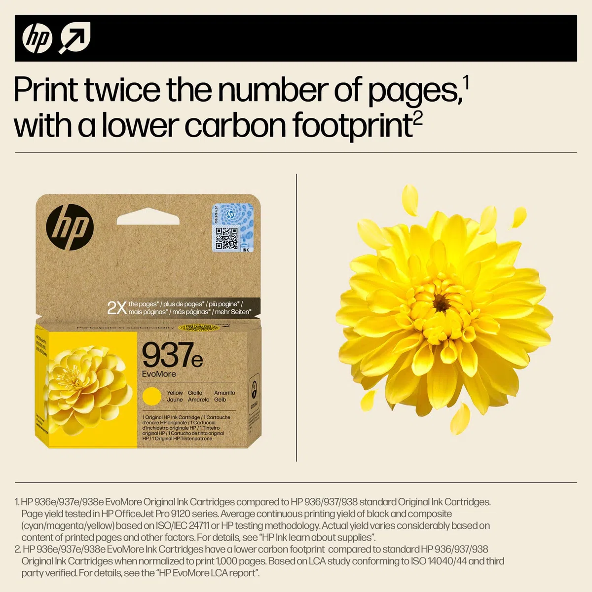 HP 937e (XL) Lot de 4 Cartouches d'encre compatibles avec OfficeJet Pro 9122e 9135e 9125e 9132e 9730e 9120e 9720e 9120b 9117b 9110b 9130b
