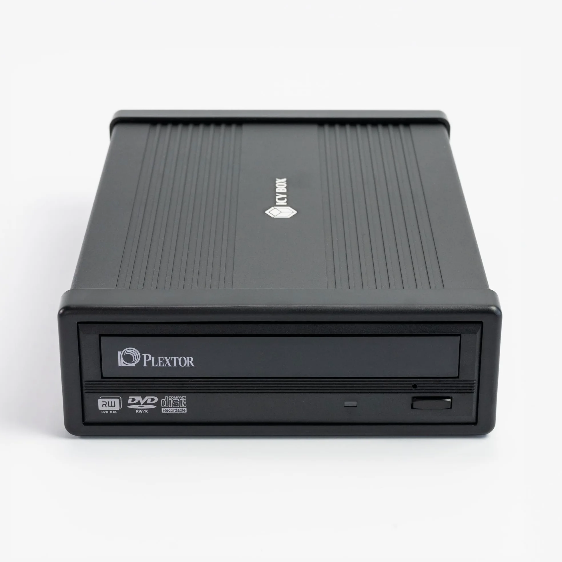Plextor PX-891SAF Enregistreur DVD/RW externe 24x SATA Dual Layer dans le boîtier en aluminium USB 3.2 Silencieux Câble USB-A/-C avec bloc d'alimentation Noir