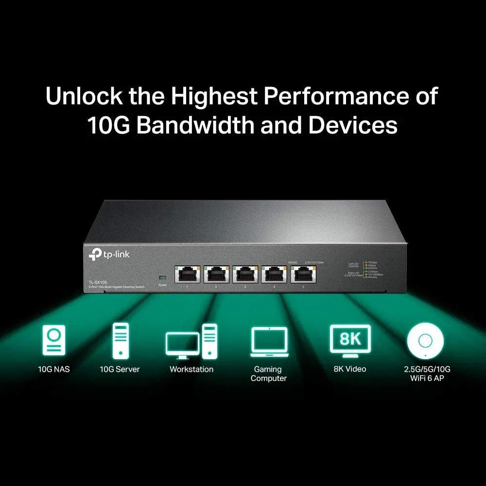 TP-Link TL-SX105 V1 - Switch - 5 Anschlüsse - an Rack montierbar