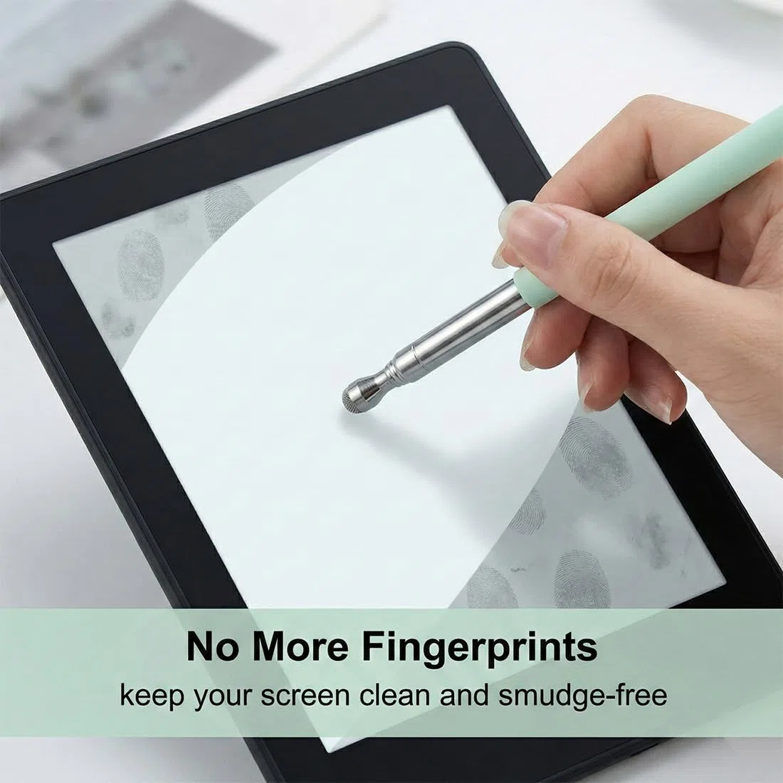 Stylus Tactile Téléscopique pour Liseuse Kindle, Tourne-Page Extensible, Lecture Lit & Bureau, Protège Yeux & Mains Libres, Compatible avec Kobo Surface