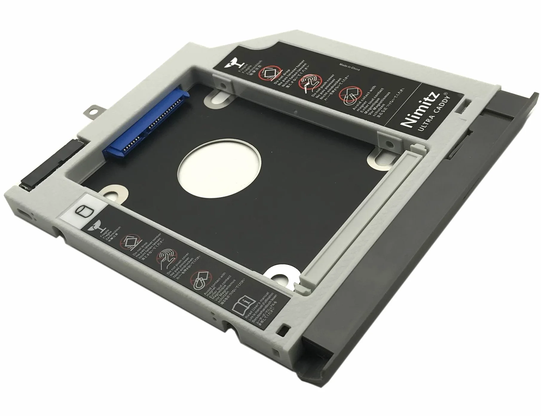 2nd HDD SSD Caddy pour Lenovo Ideapad 320 330 520 avec façade Gris