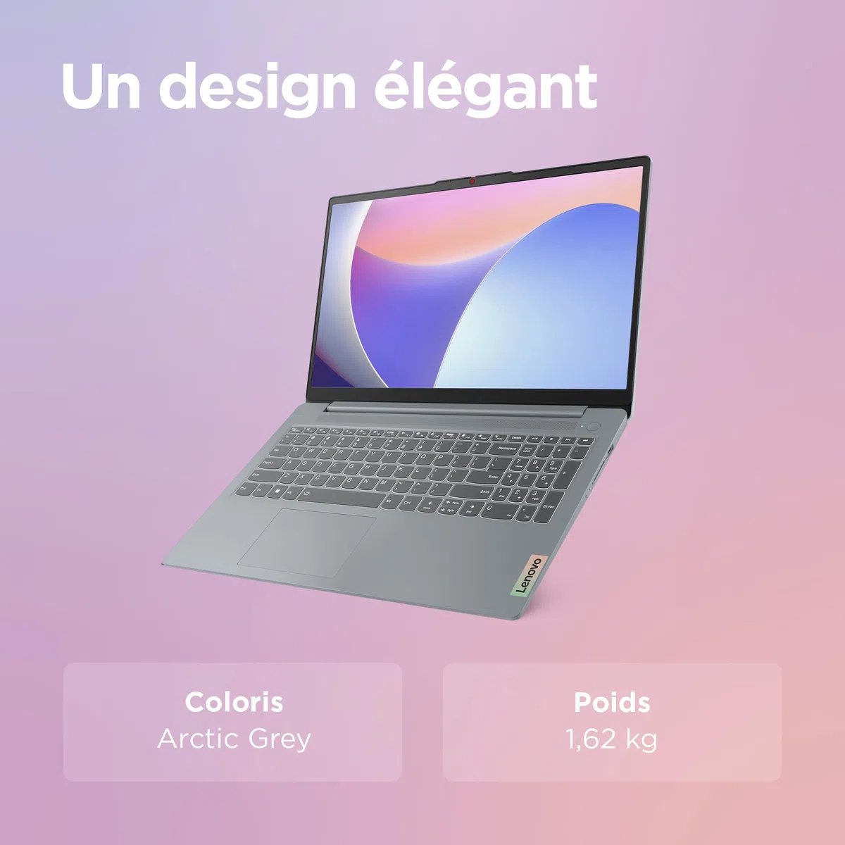 Lenovo IdeaPad Slim 3 15AMN8 - Ordinateur Portable 15.6'' FHD (AMD Ryzen 5 40, RAM 16Go, SSD 512Go, AMD Radeon 610M Graphics, Windows 11 Home) Clavier AZERTY Français Non rétroéclairé - Gris