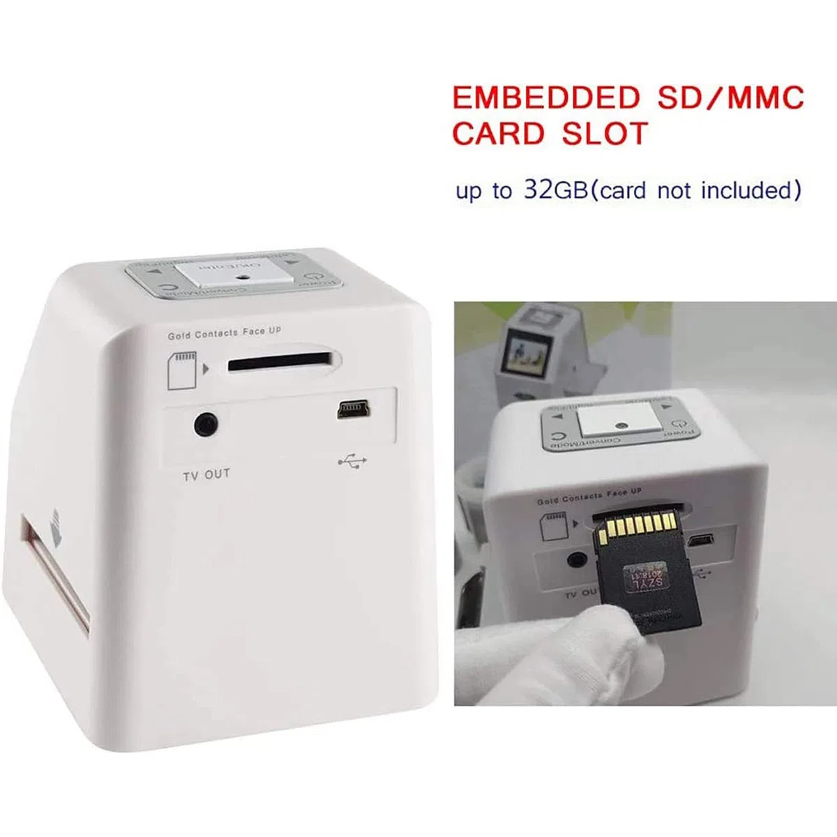 Scanner De Films Négatifs, Scanner De Films Et De Diapositives Numériques, Écran LCD 2,4", Convertit 135 110 126 Et Super 8 Films/Diapositives/négatifs en Photos Numériques JPEG